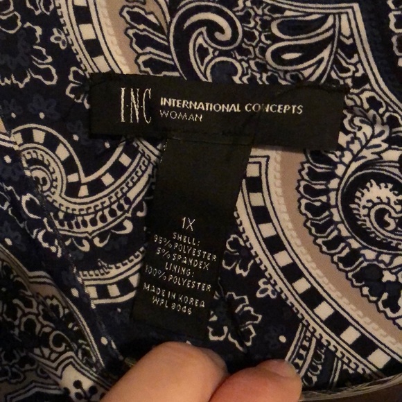 Navy Paisley Dress - Picture 5 of 6